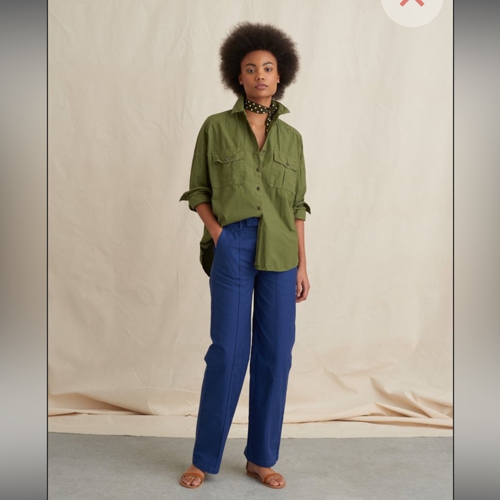 Alex Mill Keeper oversized shirt in army green